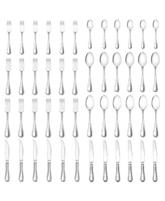 48-Piece Vintage Carved Premium Stainless Steel Flatware Set with Exquisite box