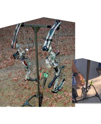 Hard Surface Practice Indoor Outdoor Steel Archery Bow Storage Hanger Rack