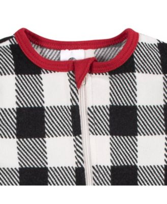 Baby Girls Holiday Family Pajamas Neutral One Piece Footed Pajamas