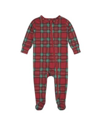 Baby Girls Holiday Family Pajamas Neutral One Piece Footed Pajamas