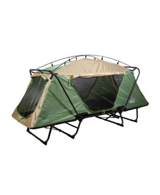 Oversize Portable Versatile Cot, Chair, & Tent, Green/Tan (2 Pack)