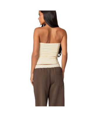 Womens Fifi Gathered Strapless Top