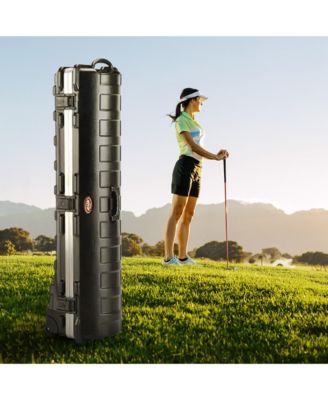 Cases ATA Standard Hard Shell Plastic Wheeled Golf Bag Travel Case, Black