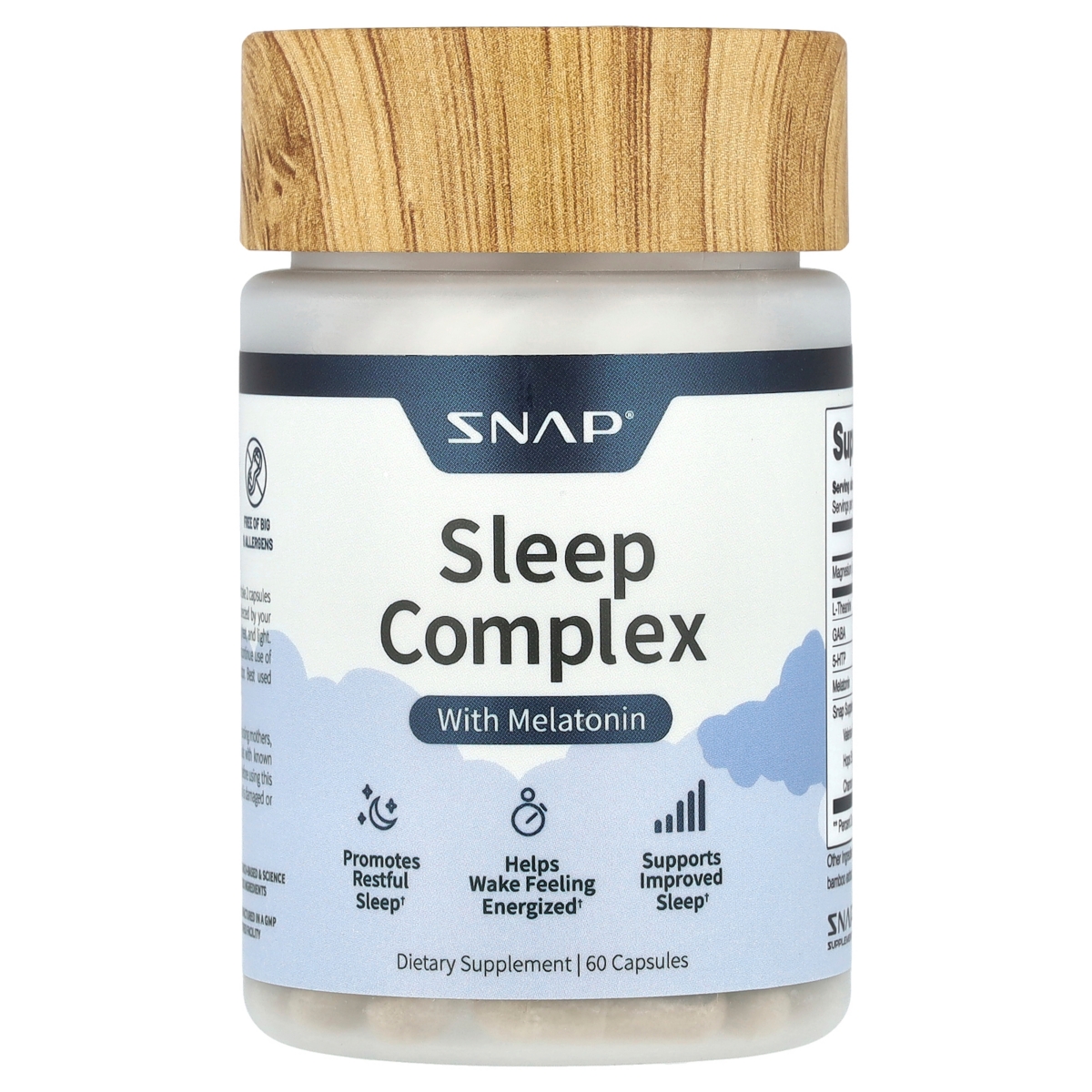 Snap Supplements Sleep Complex with Melatonin - Capsules