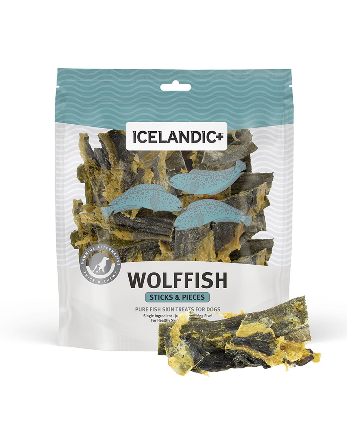 Stick Chews & Pieces: Wolffish Skin - Dog Treat 9oz - Open Miscellaneous
