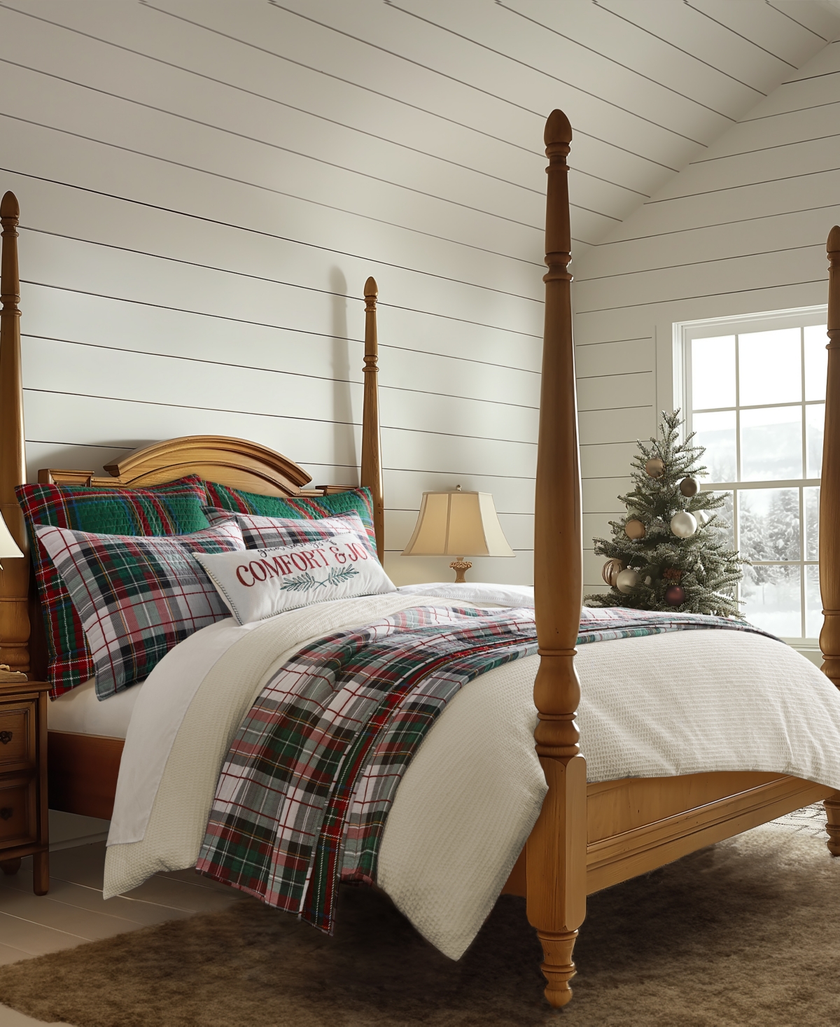 Levtex Spencer Green Plaid Reversible Quilt, Full/queen In Green
