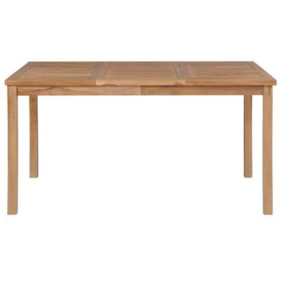 Dining Table Natural Solid Teak Wood 59.1 x 35.4 x 30.3 in