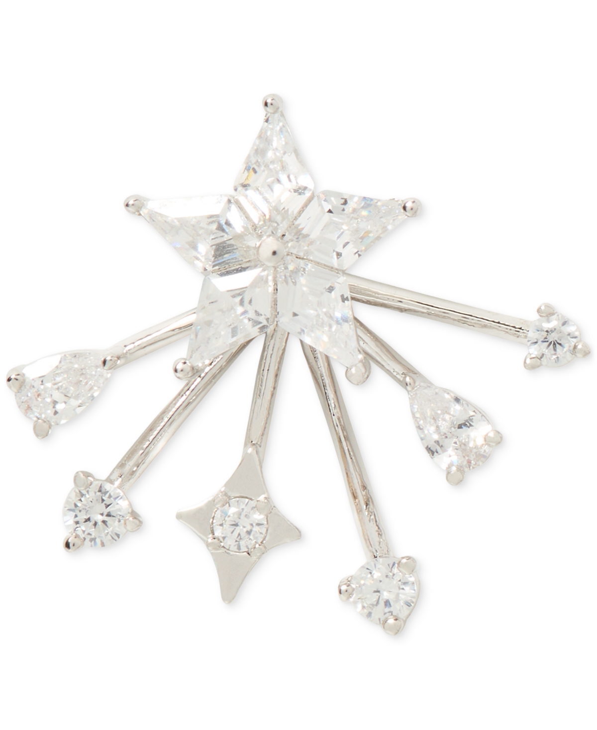 kate spade new york Silver-Tone Cosmos Front to Back Earrings -silv