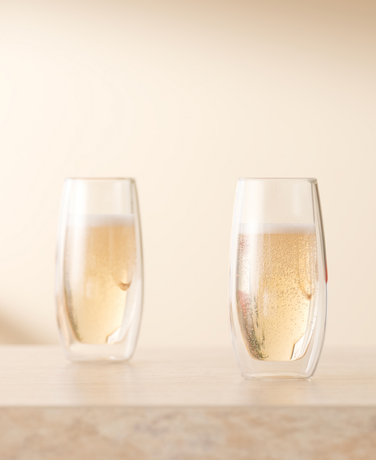 Bodum Skal Double-walled Champagne Glasses, Set Of 2 In Clear