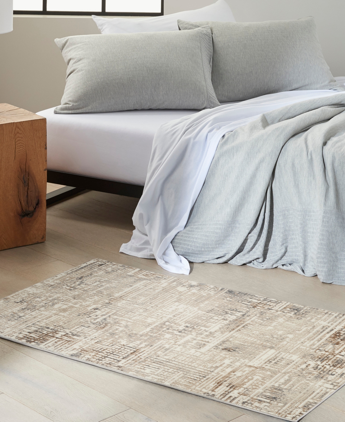 Calvin Klein Ck005 Enchanting Ech05 3'2"x5' Area Rug In Cream,gray