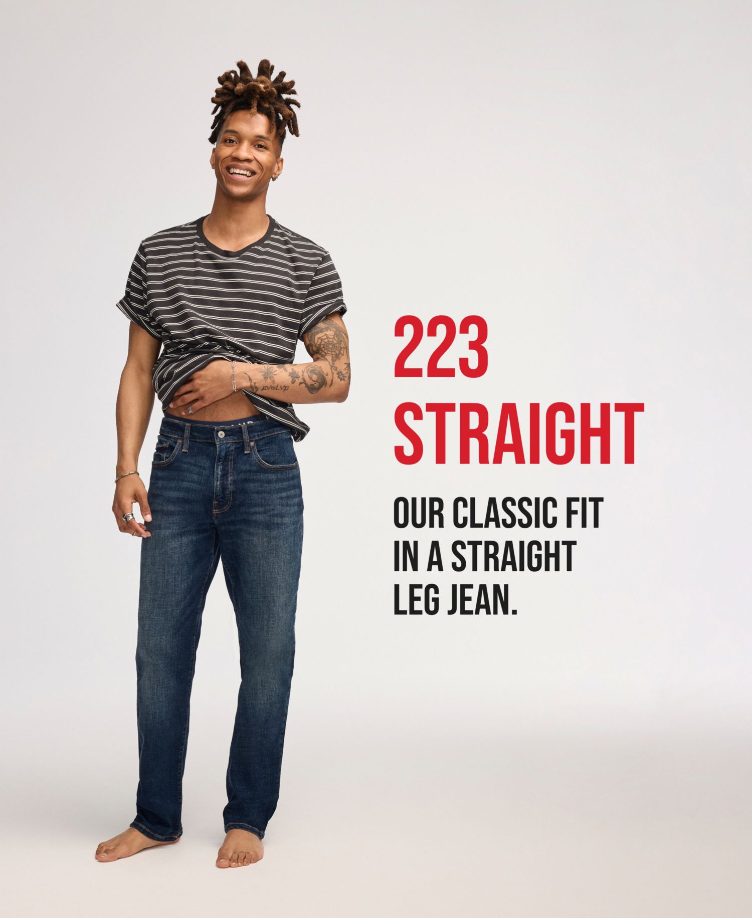 Men's 223 Athletic Straight Fit Stretch Jeans
