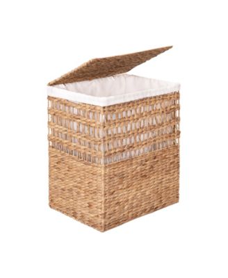 4-Piece Water Hyacinth Laundry Hamper and Basket Set
