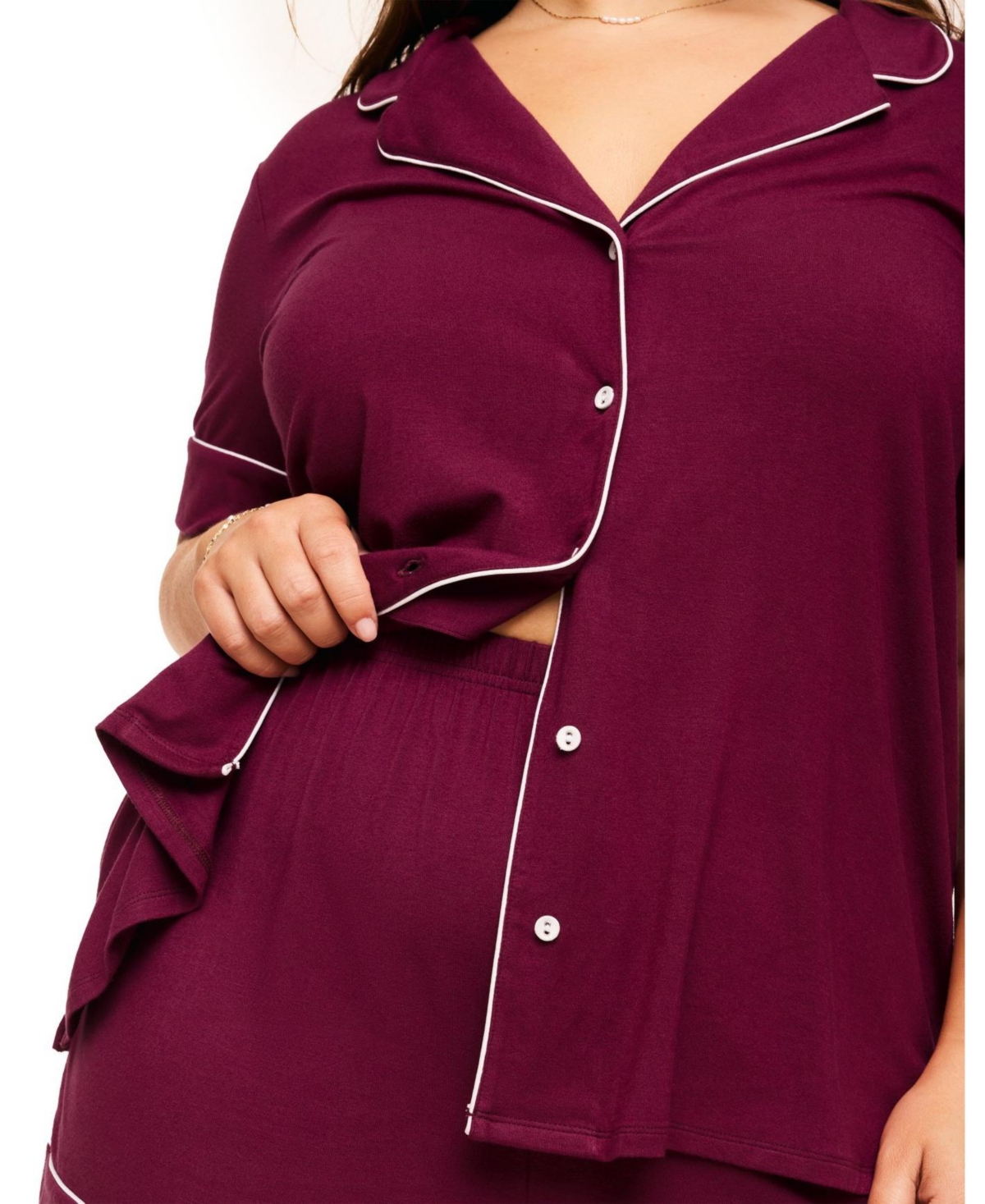 Adore Me Plus Size Jayne Short Pajama Set