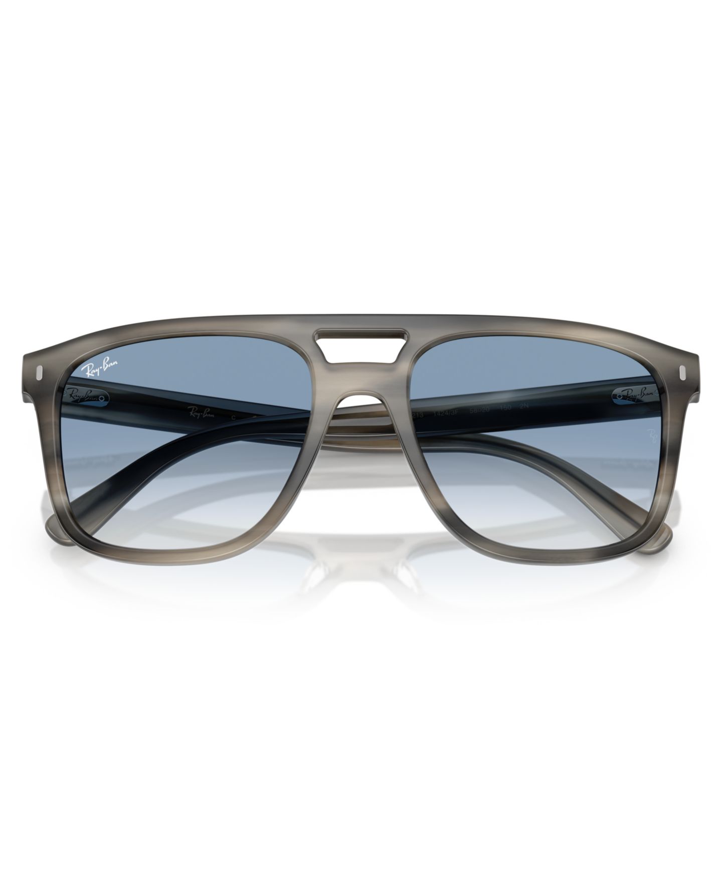 Мужские солнцезащитные очки Ray-Ban Modern Square Sunglasses, RB2213, цвет: Серый гавана — фото 6