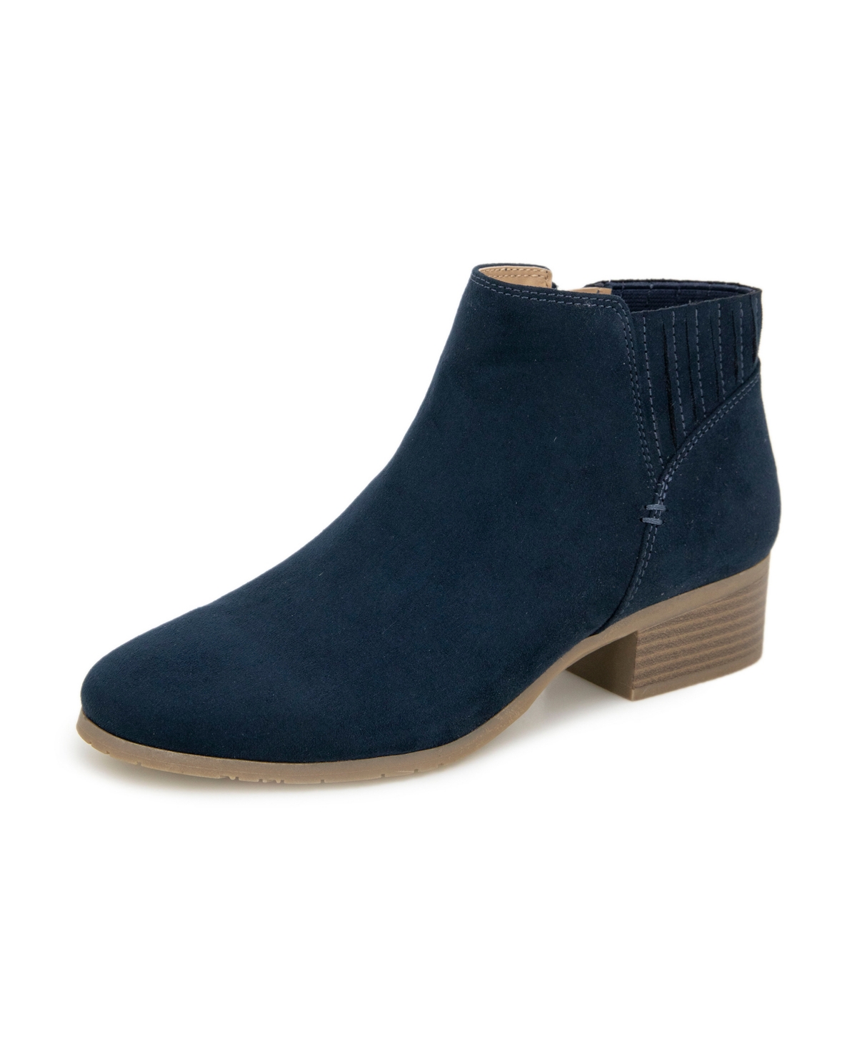 Kenneth Cole Reaction Womens Zipper Manmade Booties In Navy