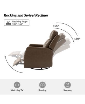 Donat Faux Leather Swivel Recliner