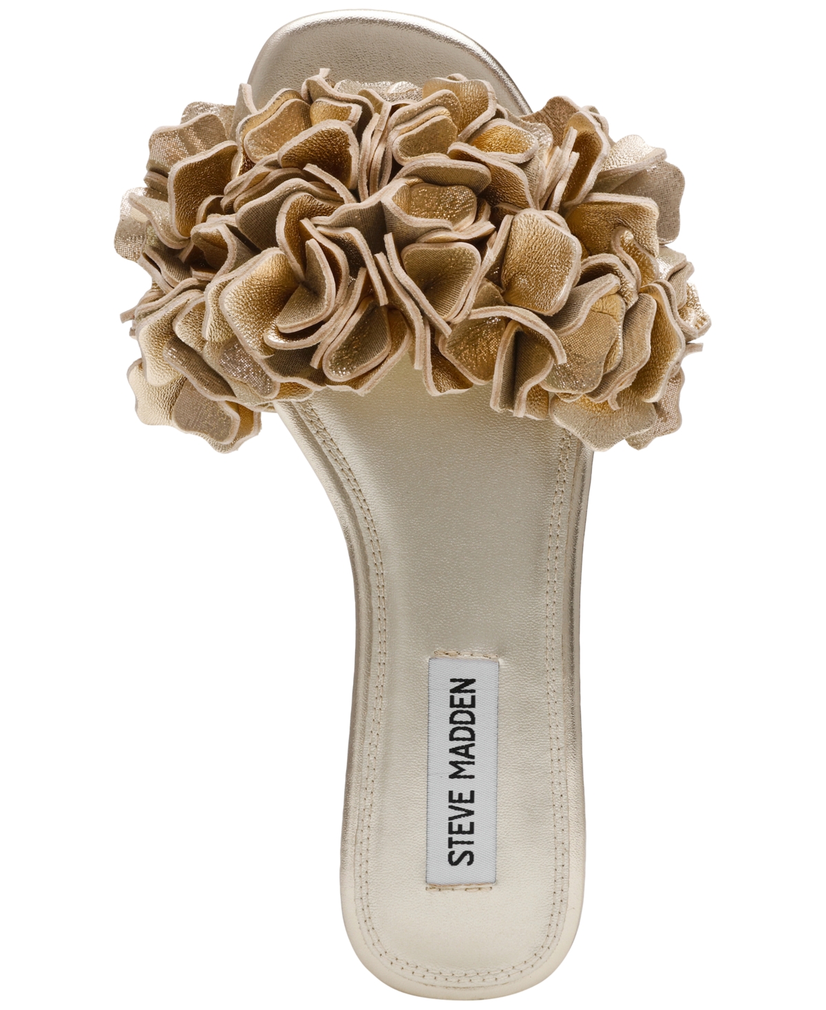 STEVE MADDEN WOMEN'S FLO RUFFLE SLIDE SANDALS 