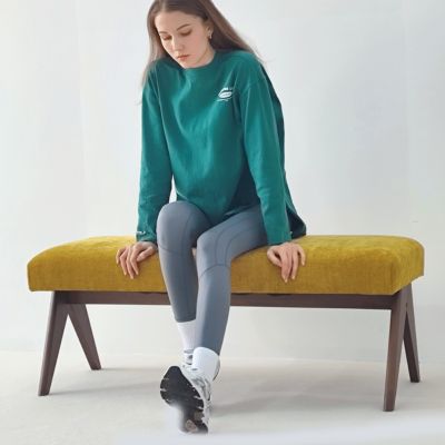 Breakfast Nook Bench Cushioned Dining Bench with V-Shaped Legs