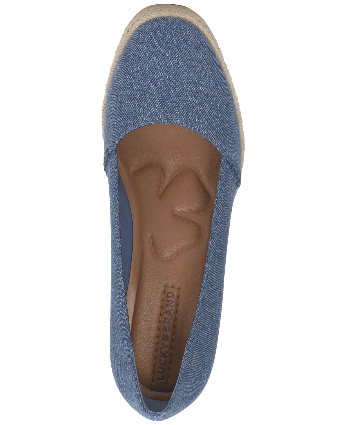 Shop Lucky Brand Women's Imula Platform Espadrille Wedges In Blue Denim Multi