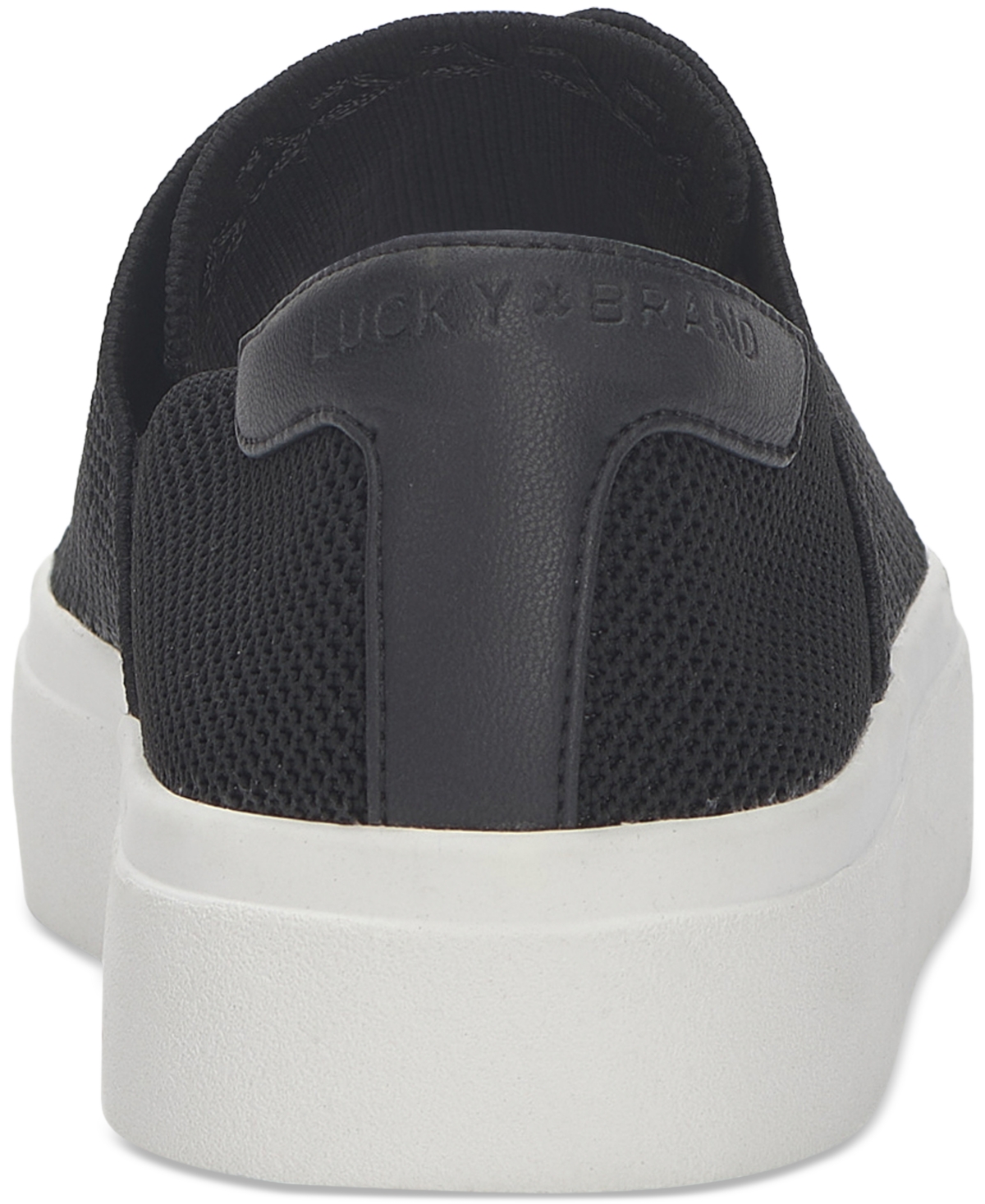 Shop Lucky Brand Women's Talena Knit Lace-up Sneakers In Black Knit
