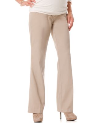 Maternity French Terry Bootcut Pants- Black