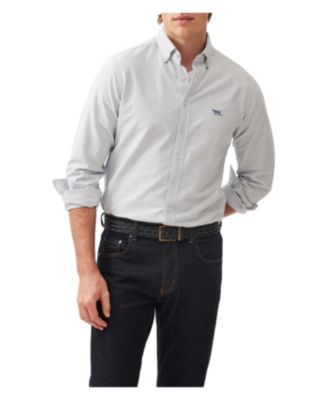 Men's Gunn Oxford Stripe Long Sleeve Sports Fit Shirt