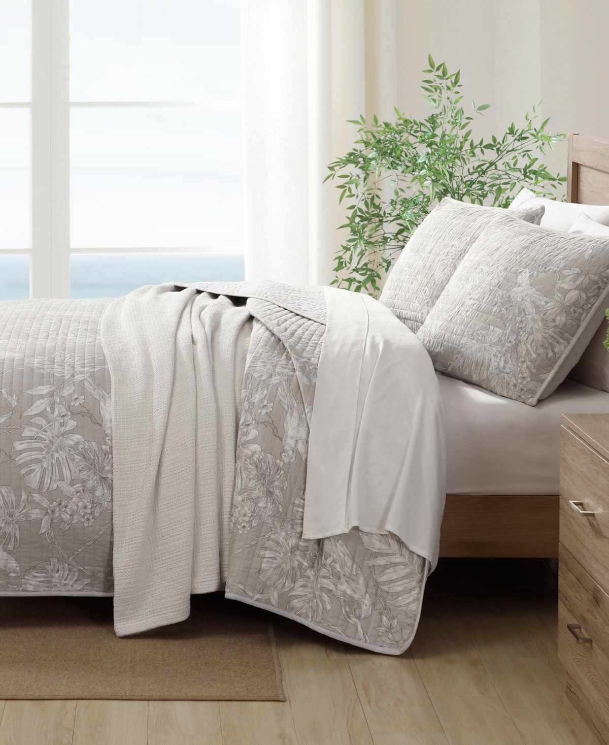 Tommy Bahama Home Jungle Toile Reversible 3-Pc. Quilt Set