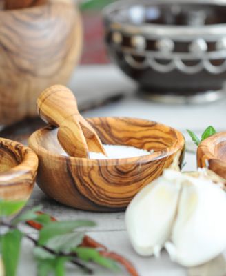 Wooden Spice Bowls, Set of 3 Mini Bowls
