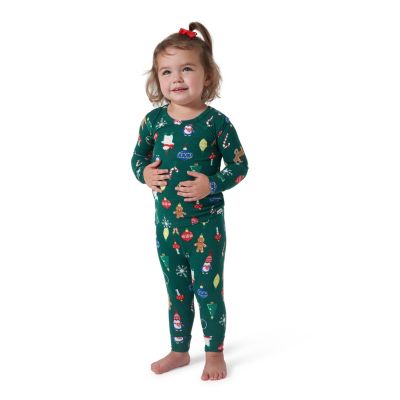 Toddler Boys Holiday Family Pajamas Neutral Two Piece Pajamas