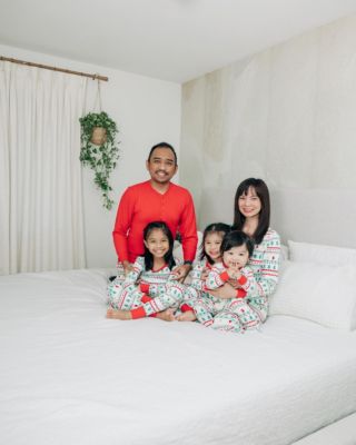 Girls Holiday Family Pajamas Neutral Two Piece Pajamas