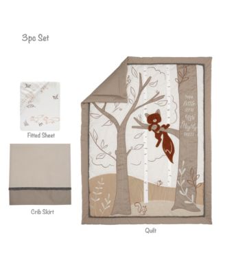 Treetop Fox Woodland Tree Nursery 3-Piece Baby Crib Bedding Set