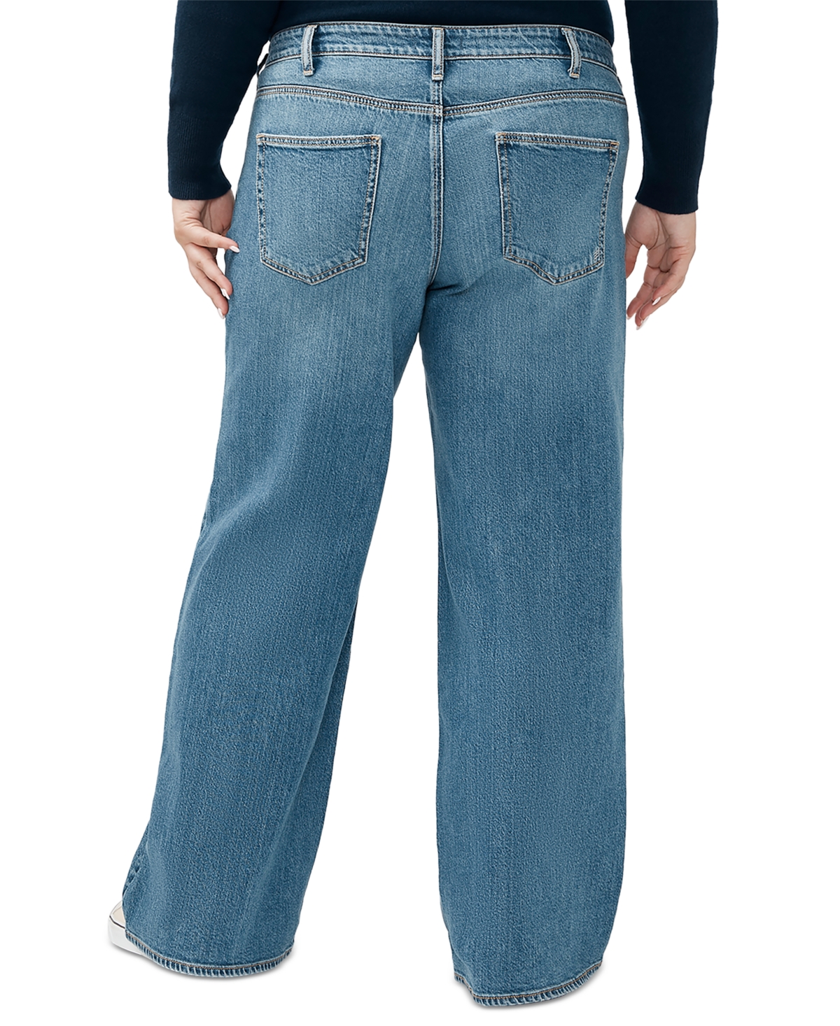 Silver Jeans Co. Plus Size Suki Mid Rise Curvy Fit Wide Leg Jeans