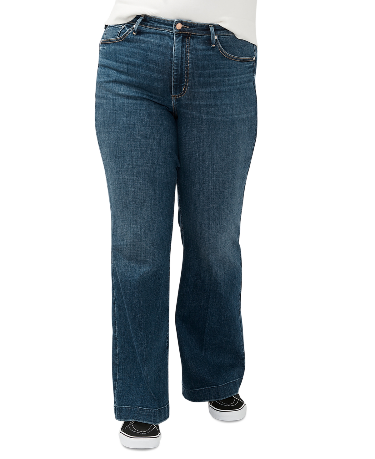SILVER JEANS CO. PLUS SIZE ISBISTER 70S FLARE JEANS 