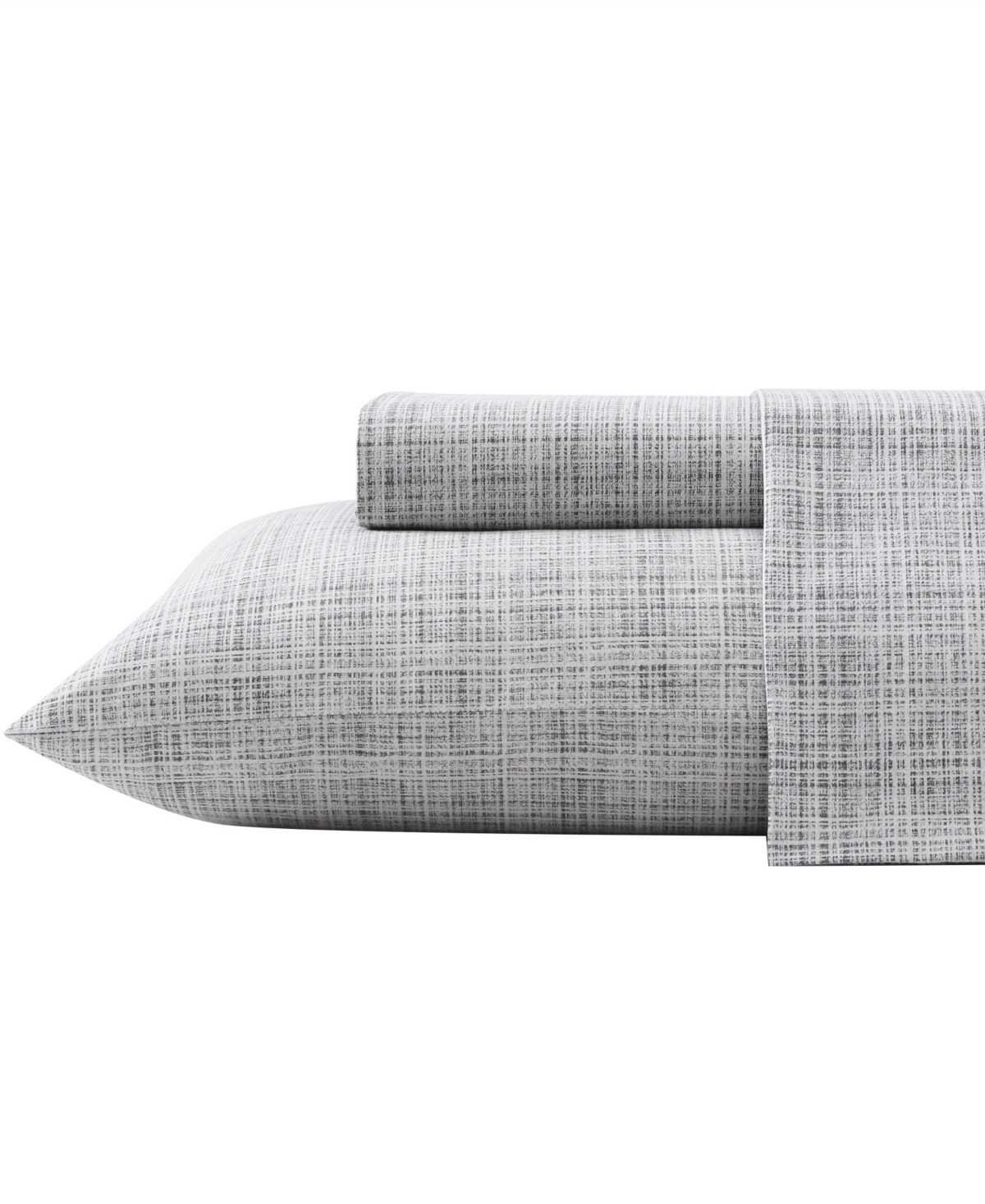Tommy Bahama Cotton Percale 4 Piece Sheet Set, Queen In Grey Linen