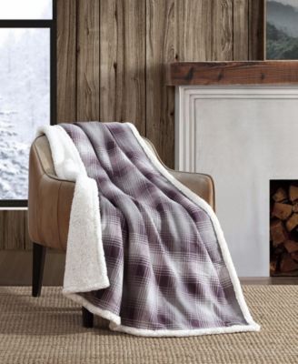 CLOSEOUT! Nordic Plaid Ultra Soft Plush Fleece Reversible Oversized Throw, 70" x 50"