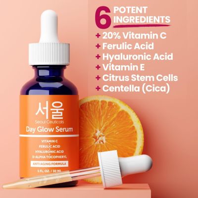 Korean Skin Care Vitamin C Serum Day Glow Serum - Anti Aging Anti Wrinkle K Beauty Skincare