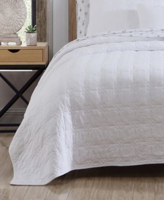 Floral Trellis Cotton 4-Piece Quilt Set