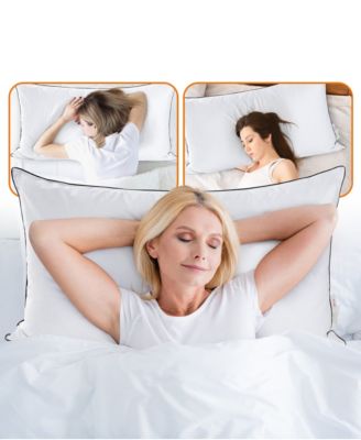 Cheer Collection Adjustable Layer Soft 2-Pack Pillows, Standard/Queen