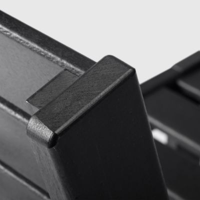 Outdoor Patio HDPE Left Arm Sectional  Weathered Wood Corner Club Chair with Patio Cushions