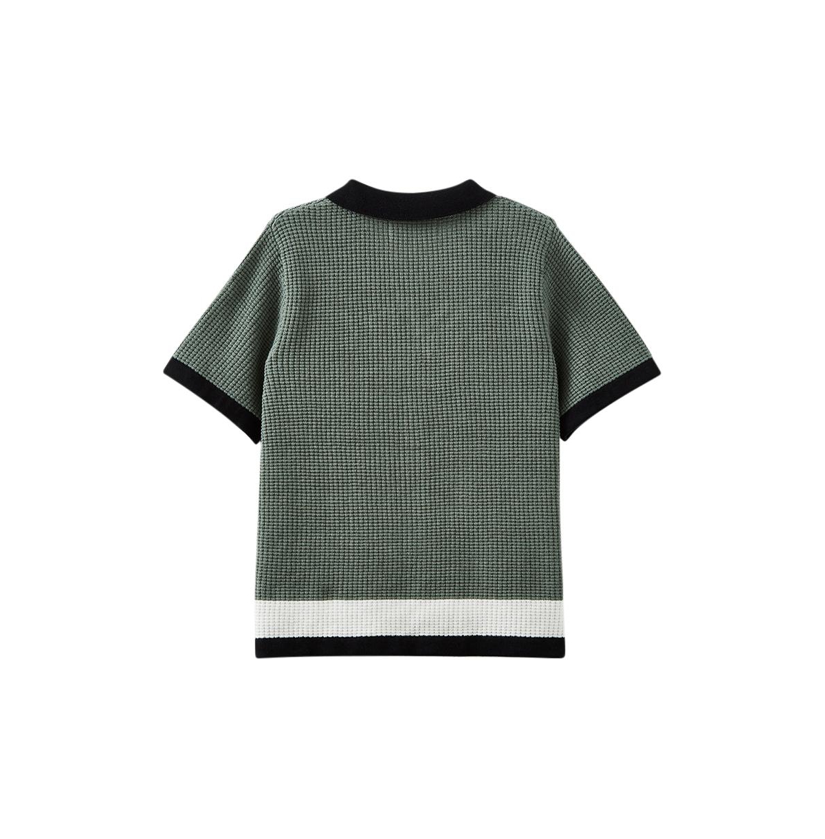 Cotton On Boys Knitted Short Sleeve Shirt -border stripe