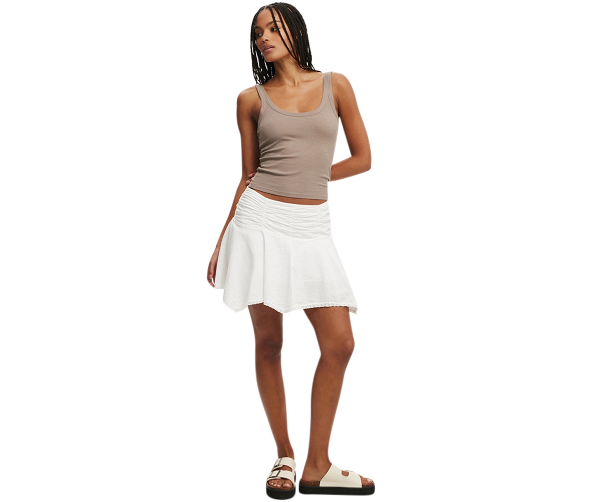 Cotton On Women's Staple Rib Double Scoop Tank