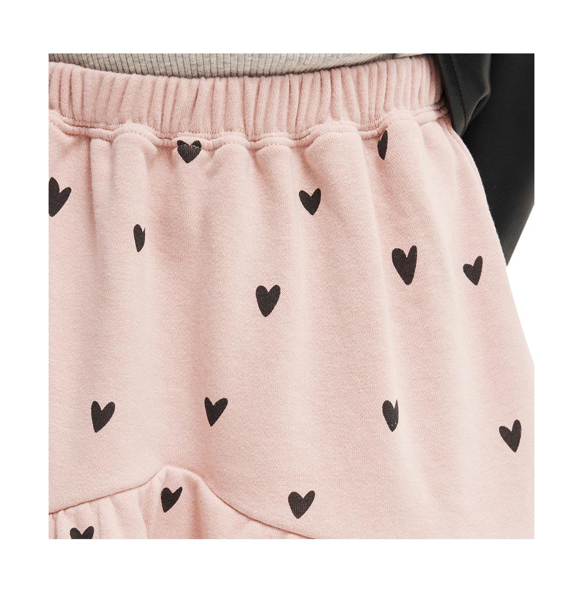 Girls Cotton On Little/Big Everly Fleece Skirt -hearts
