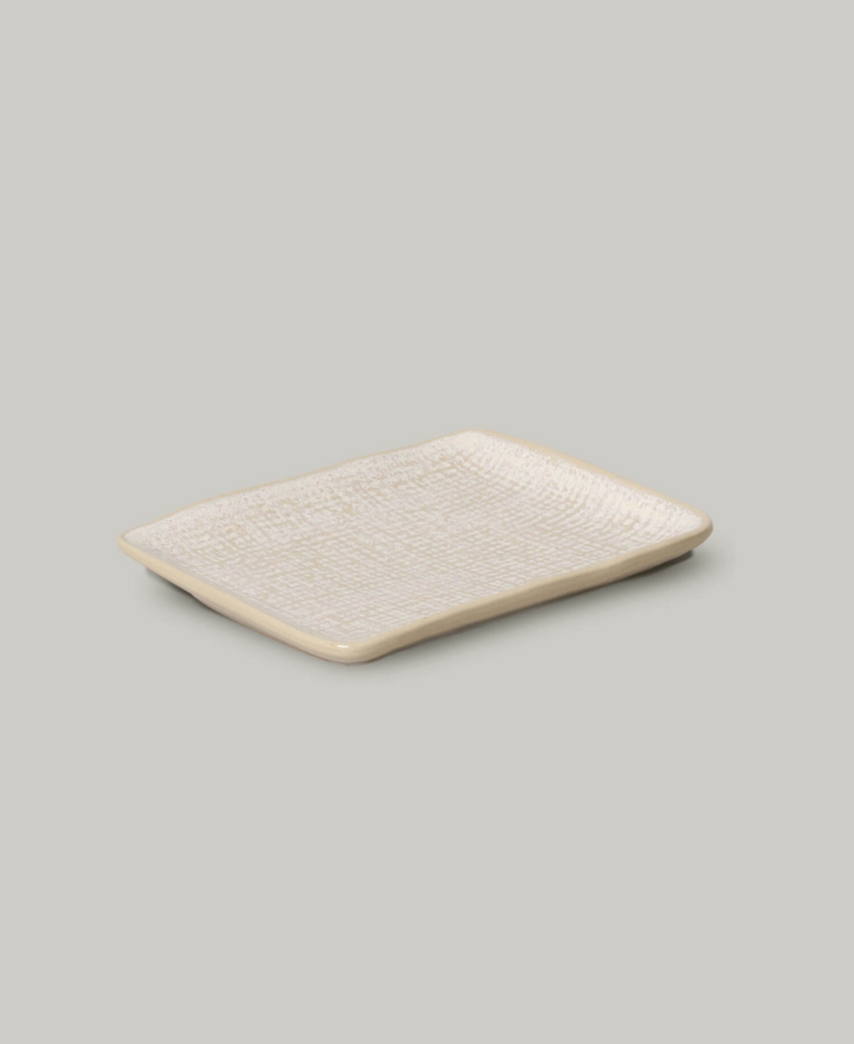 Porto Brasil 7" Stoneware Rectangular Juta Platters, Set Of 4 In Latte