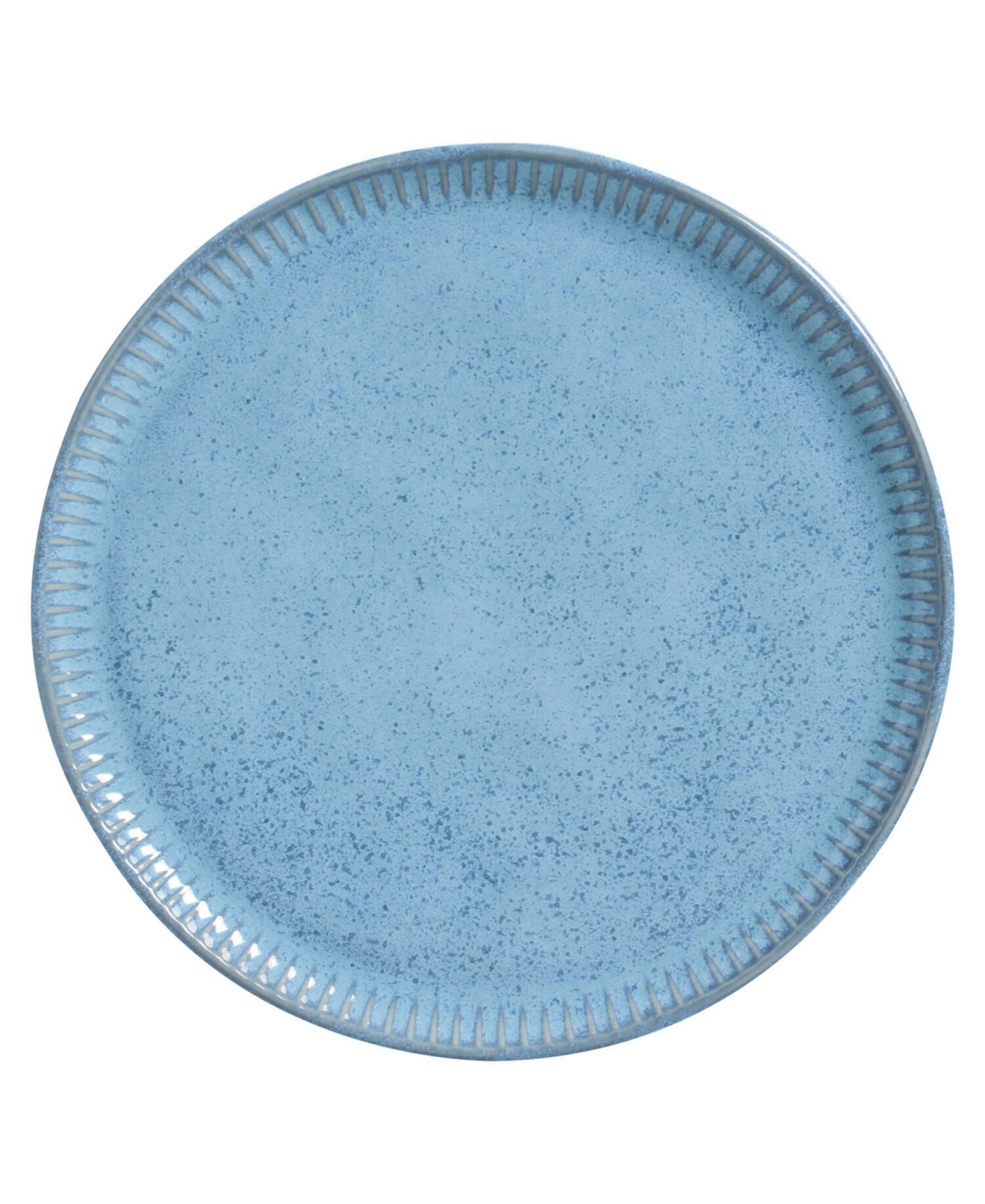 Shop Porto Brasil Stoneware Linhas Dinner Plates, Set Of 6 In Breeze