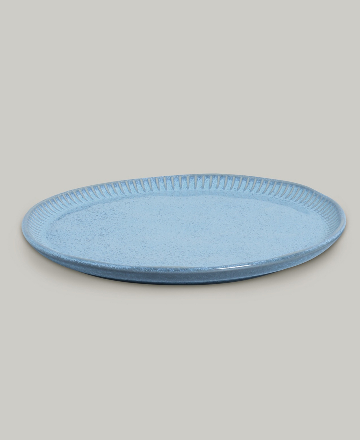 Shop Porto Brasil Stoneware Linhas Dinner Plates, Set Of 6 In Breeze