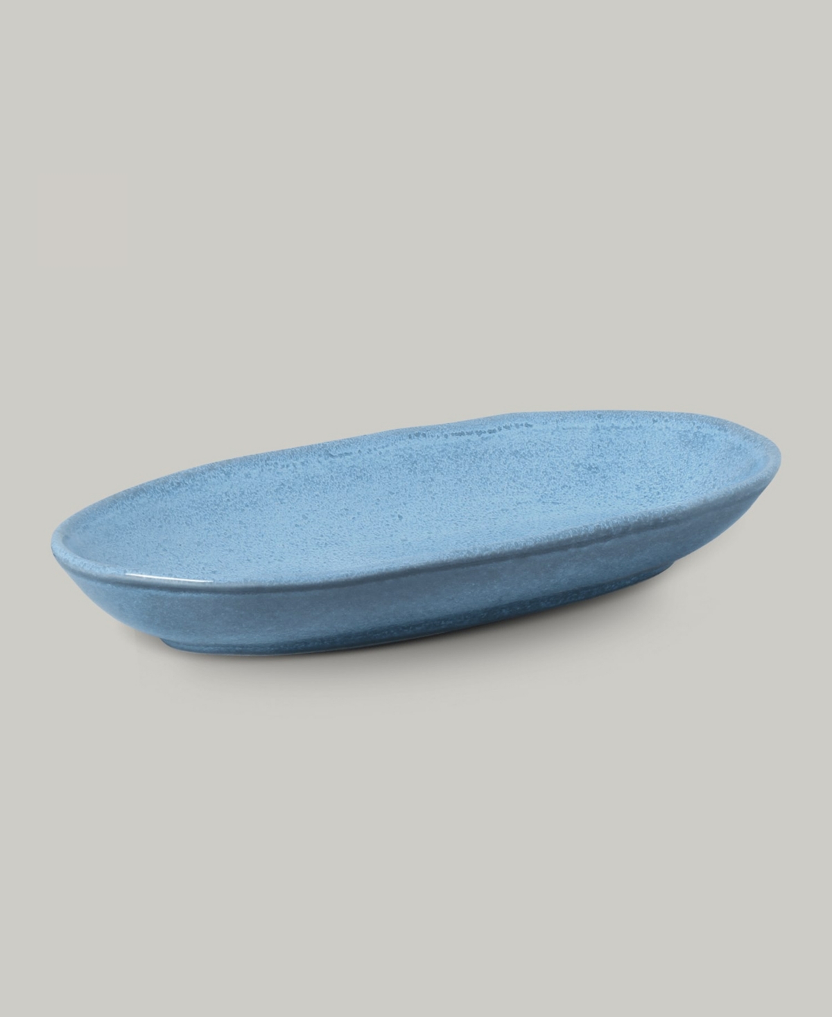 Porto Brasil Stoneware Large Deep Oval Platters, Set Of 4 In Breeze