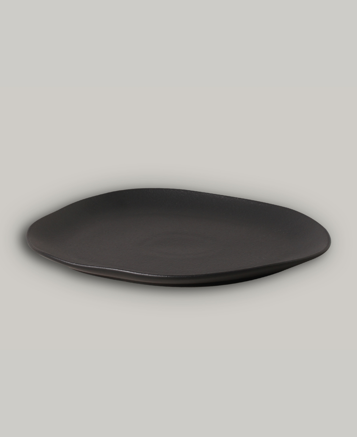 Porto Brasil Stoneware Oval Dinner Plates, Set Of 6 In Matte Black