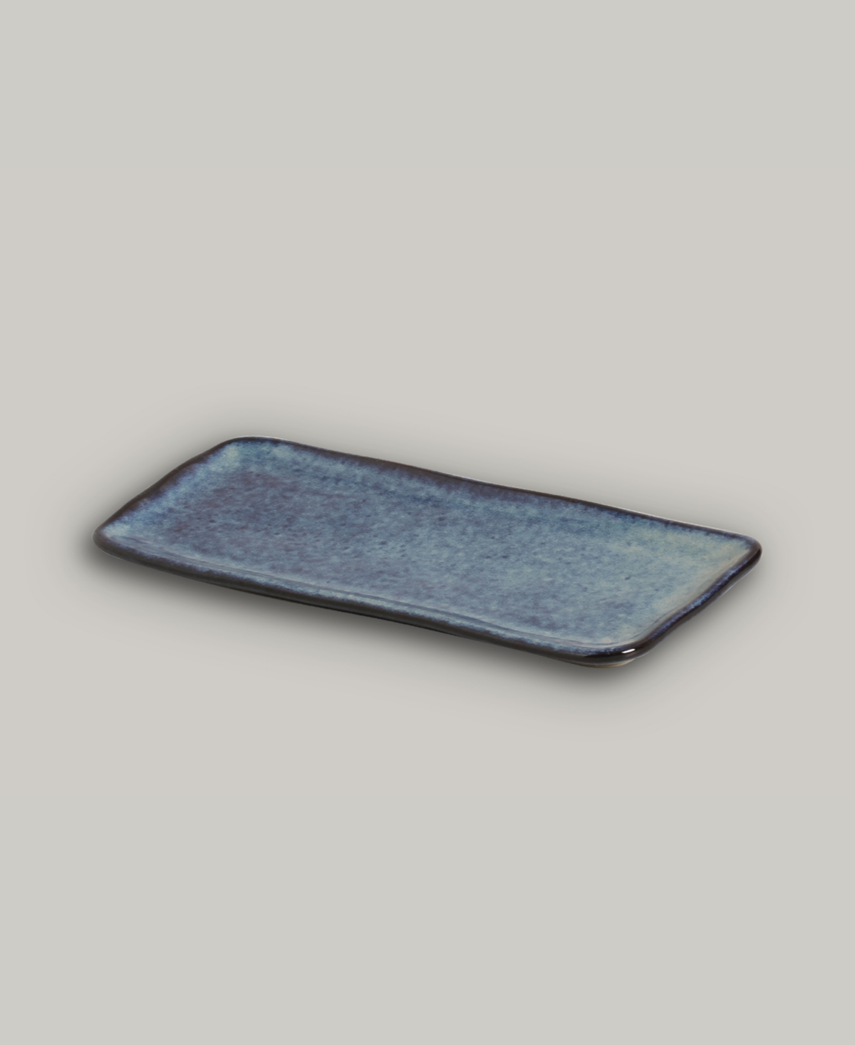 Porto Brasil 8.6" Stoneware Rectangular Platters, Set Of 4 In Denim