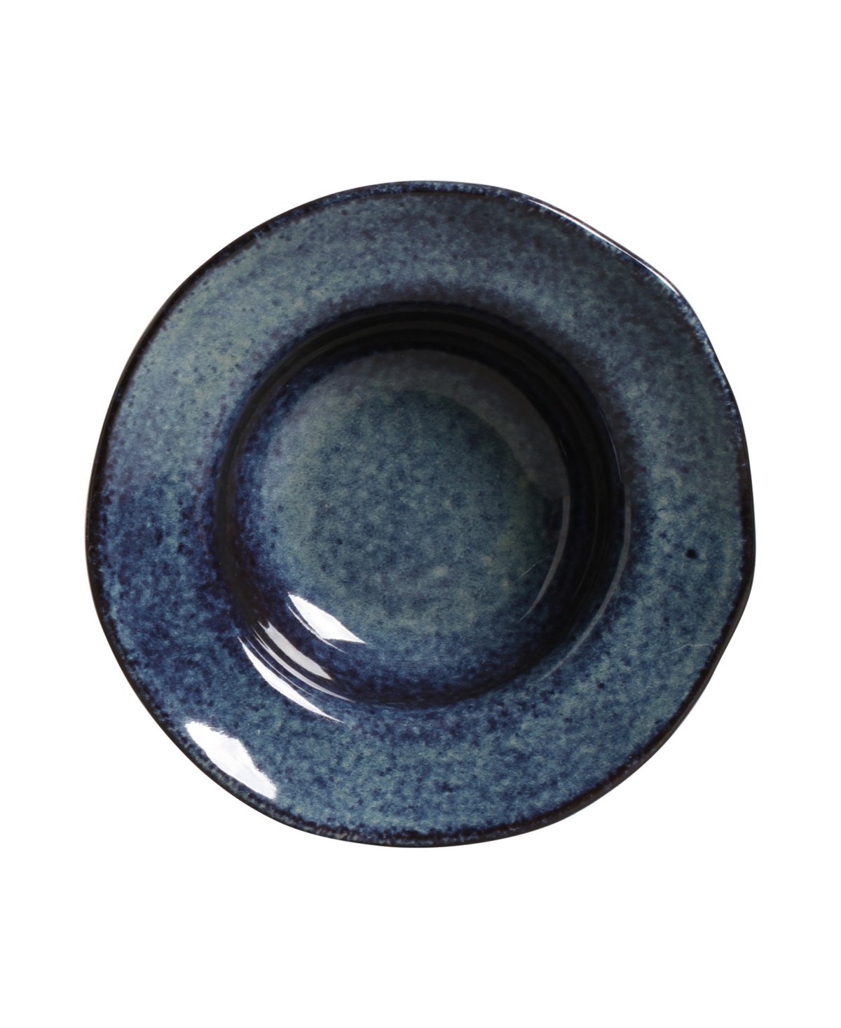 Porto Brasil Stoneware Deep Rim Dessert Plates, Set Of 4 In Denim