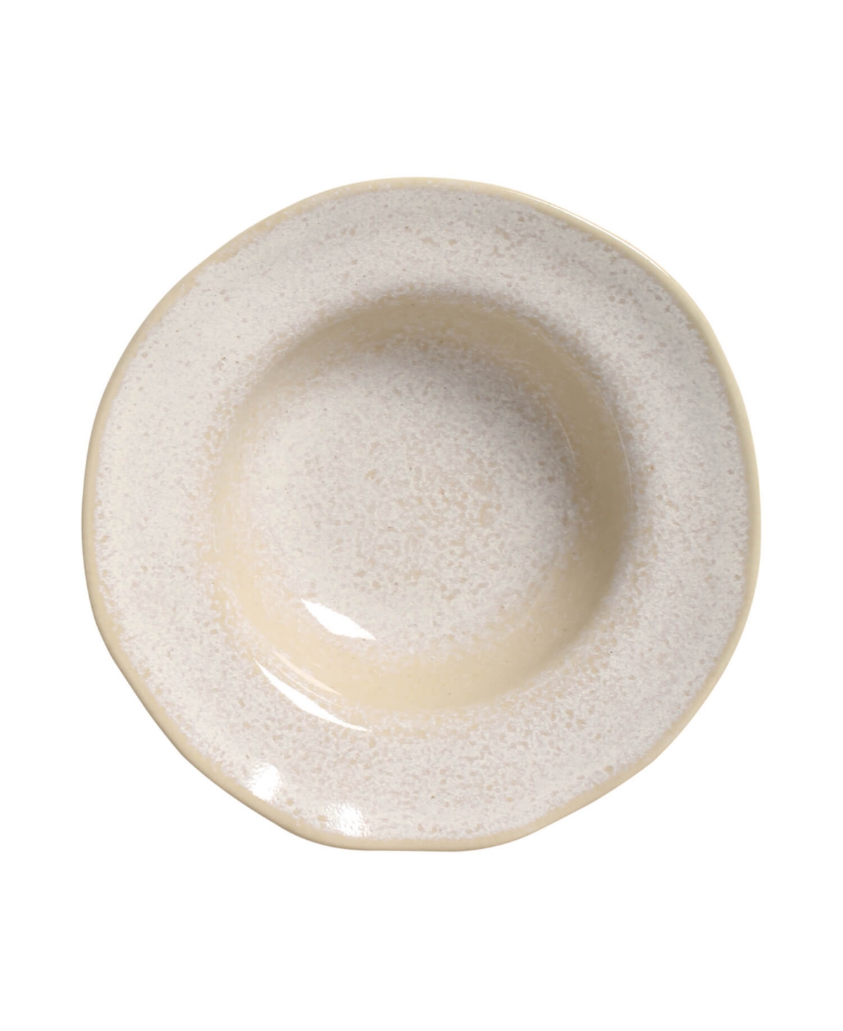 Porto Brasil Stoneware Deep Rim Dessert Plates, Set Of 4 In Latte